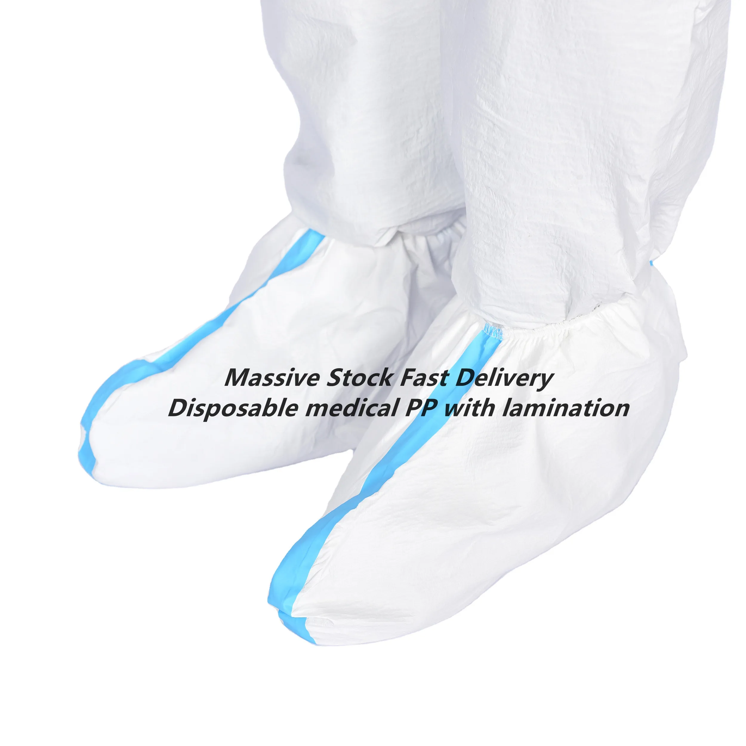 
disposable waterproof plastic shoe cover with glue strip 
