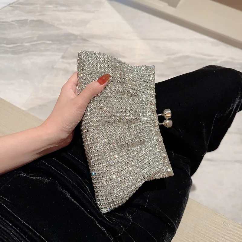 Luxury Rhinestone Dinner Bag Clutch Diamond Evening Handbags For Women Chain Purse Wholesales Clutch Bridal Bags Wedding