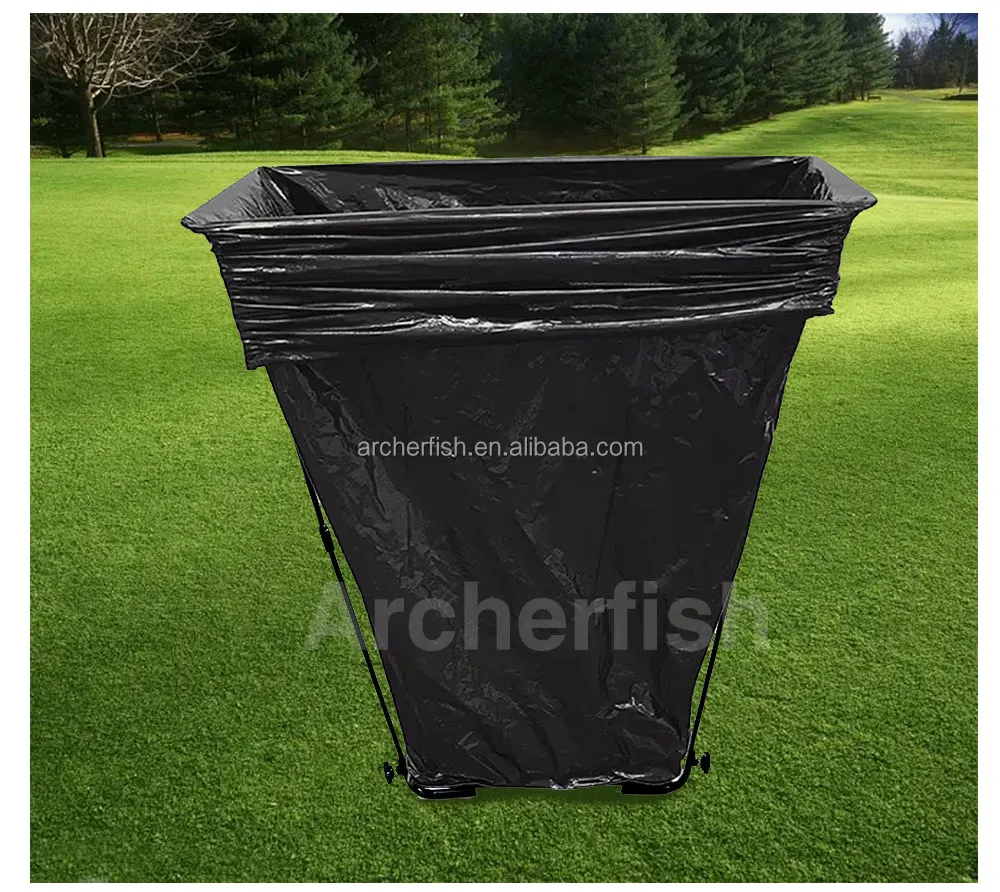 factory direct sale Garden  Easy Stainless Steel Garbage Bag Rack Metal Waste Bin Stand Holder