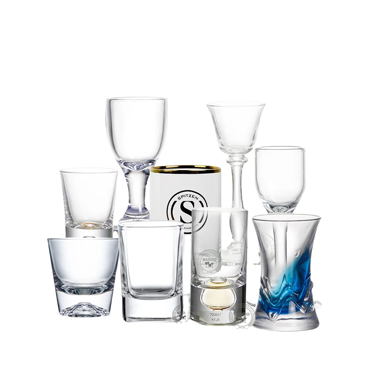 Manufacturer customizable lead free crystal  spirits shot glass