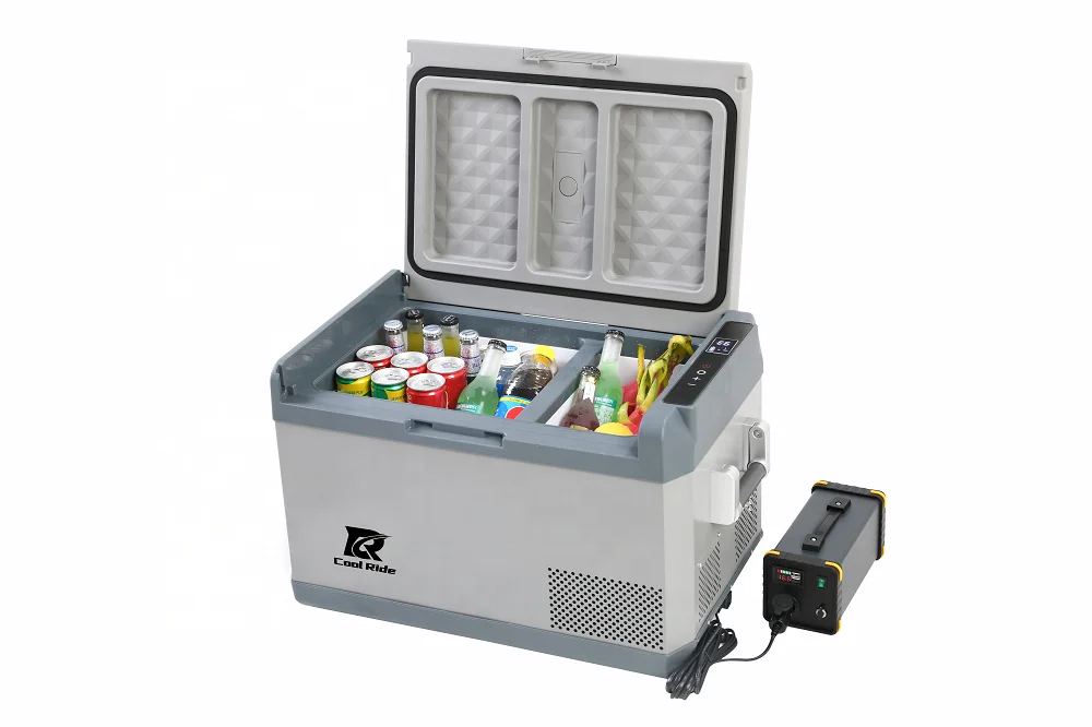 CoolRide 46L fast freezing solar Fridge Freezer DC 12V/24V AC 110V/240V Cooler Car Fridge for Car & Home Use