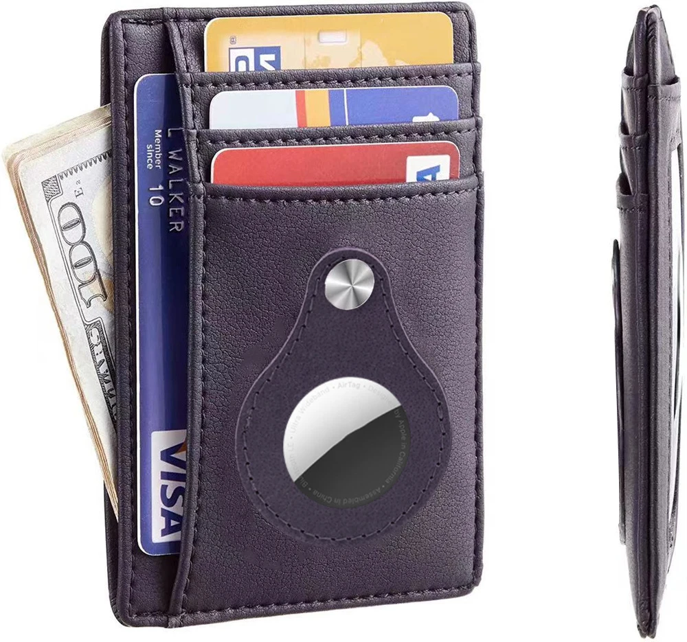 Оптовая продажа, мужской кошелек airtag, держатели для карт, мужской тонкий Rfid-кошелек с блокировкой, умный держатель для кредитных карт с отслеживанием, кошелек для мужчин Airtag