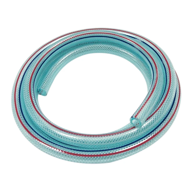 Flexible PVC Transparent Braided Reinforced Vinyl Tubing Hose Polyester Fiber Reinforced PVC Hose