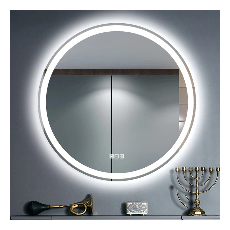 
High Quality Touch Sensor Led Bathroom Round Mirrors With Backlit For Home And Hotel 
