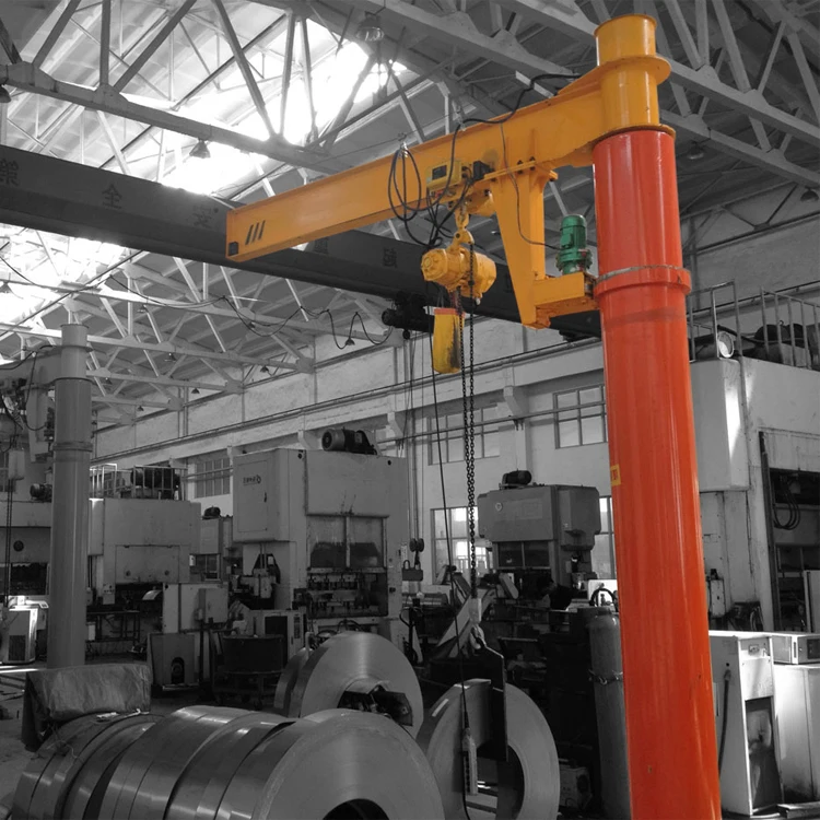 High working efficiency light duty 2.5 ton electric floor mounted jib crane