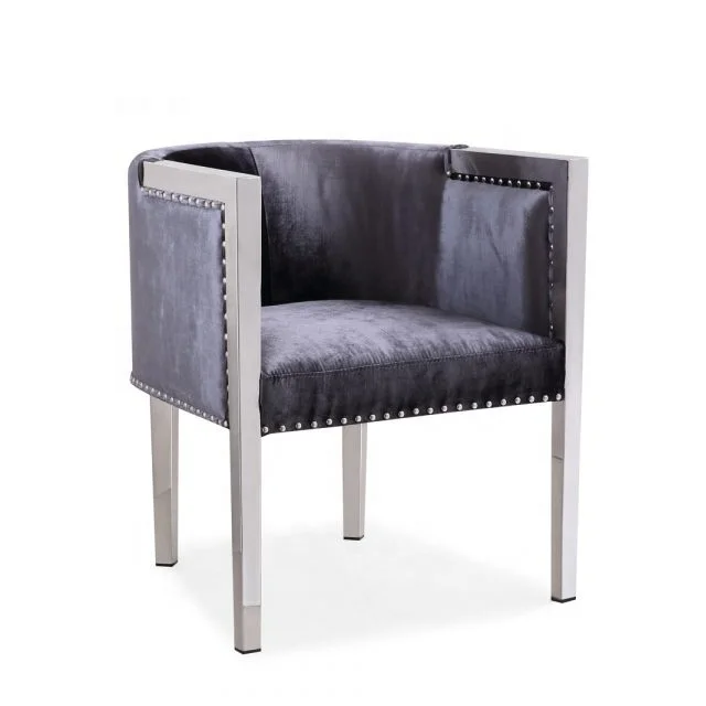 
White Leatherette Metal Shiny Frame Dining Chair 