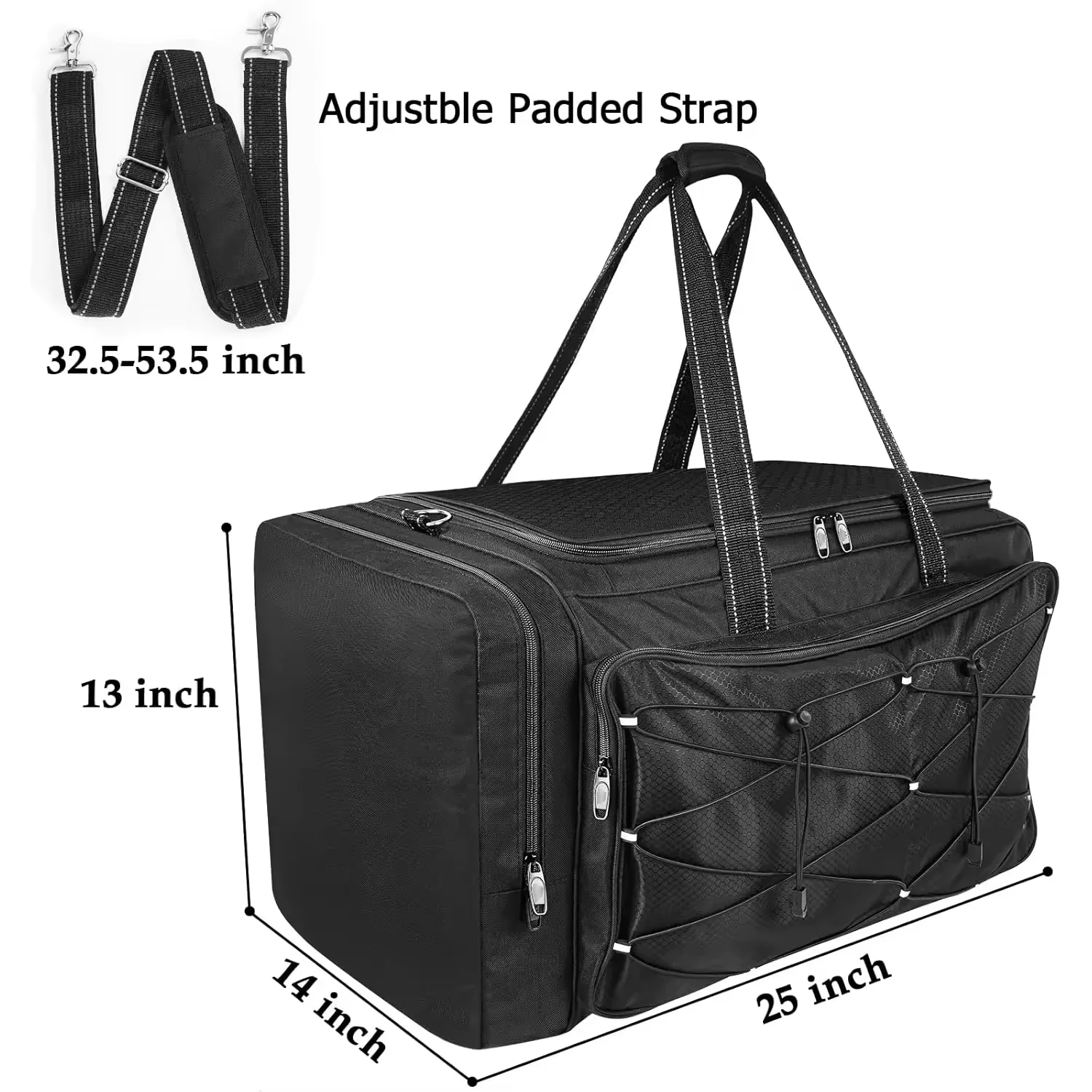 Folding Waterproof Adult Softball Helmet Storage Equipment Duffel Bags Large Capacity Catchers Gear Baseball Bat Bag