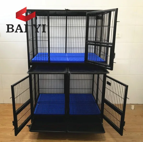 wholesale Large outdoor heavy duty metal dog kennel stackable stack dog cage