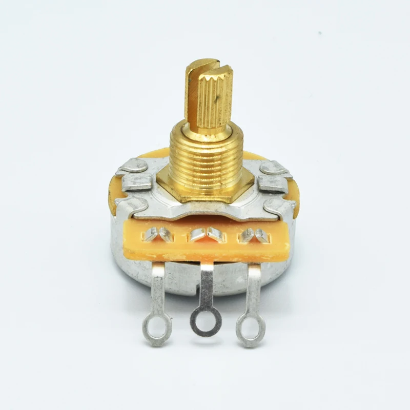 Terwin Customized 24mm Solid Metal shaft A500K B500K Carbon Film Rotary potentiometer for Electric guitar