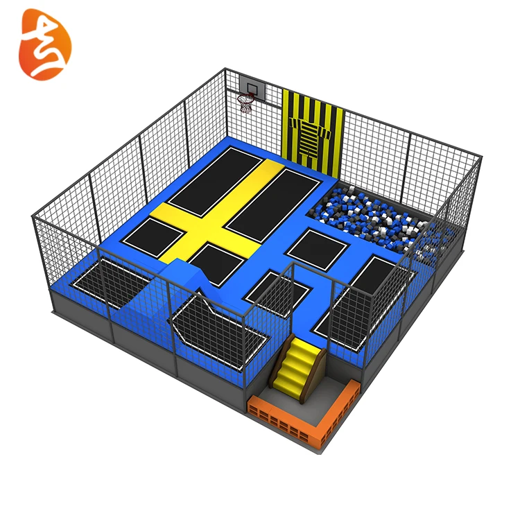 New design durable square small commercial kids indoor trampoline park for sport
