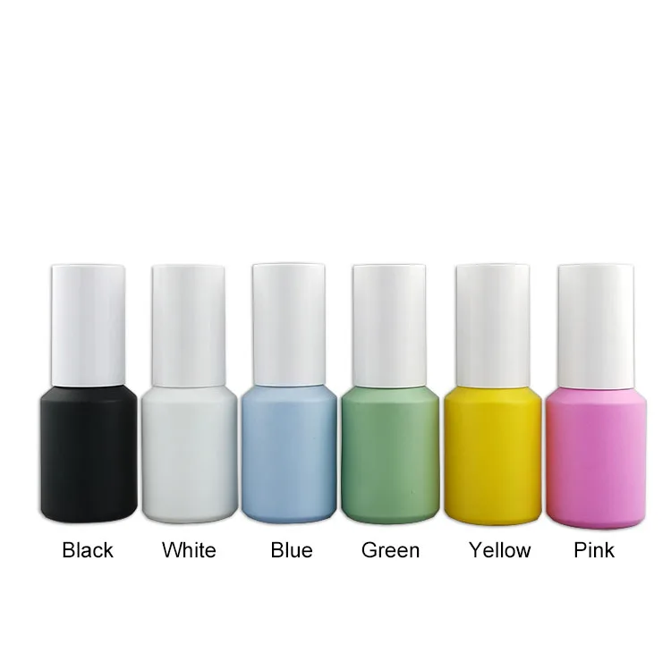 Wholesale 30ml 1oz empty black white blue green yellow pink glass spray pump bottle for cosmetic packaging