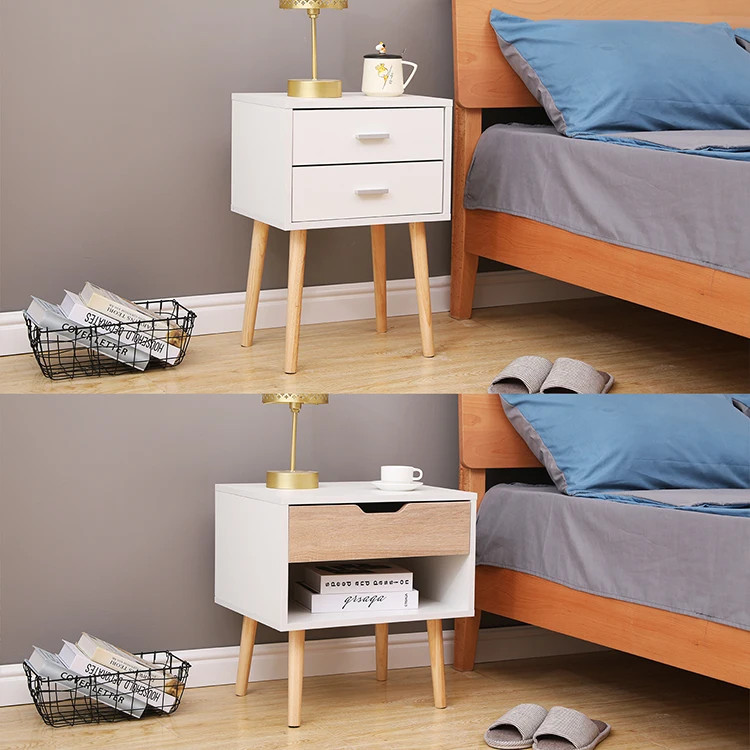 Hot Sale Bed Night Table Custom Solid Wood Bedside Table Modern Nightstand