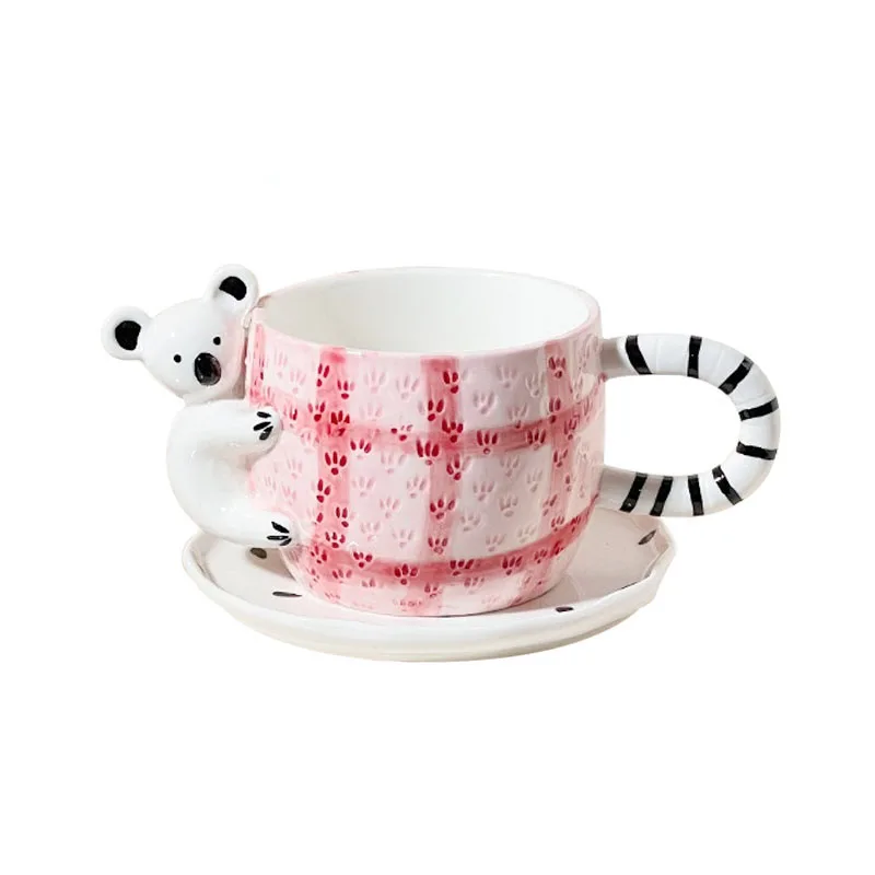 Factory Direct 3d creative ceramic coffee mug Unique cartoon afternoon teacup set