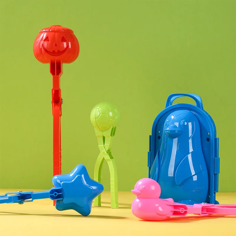 Лидер продаж, инструменты для формовки песка, детские игрушки, пластиковые клипсы для снега, Боевая утка, снежки, инструменты, клипсы