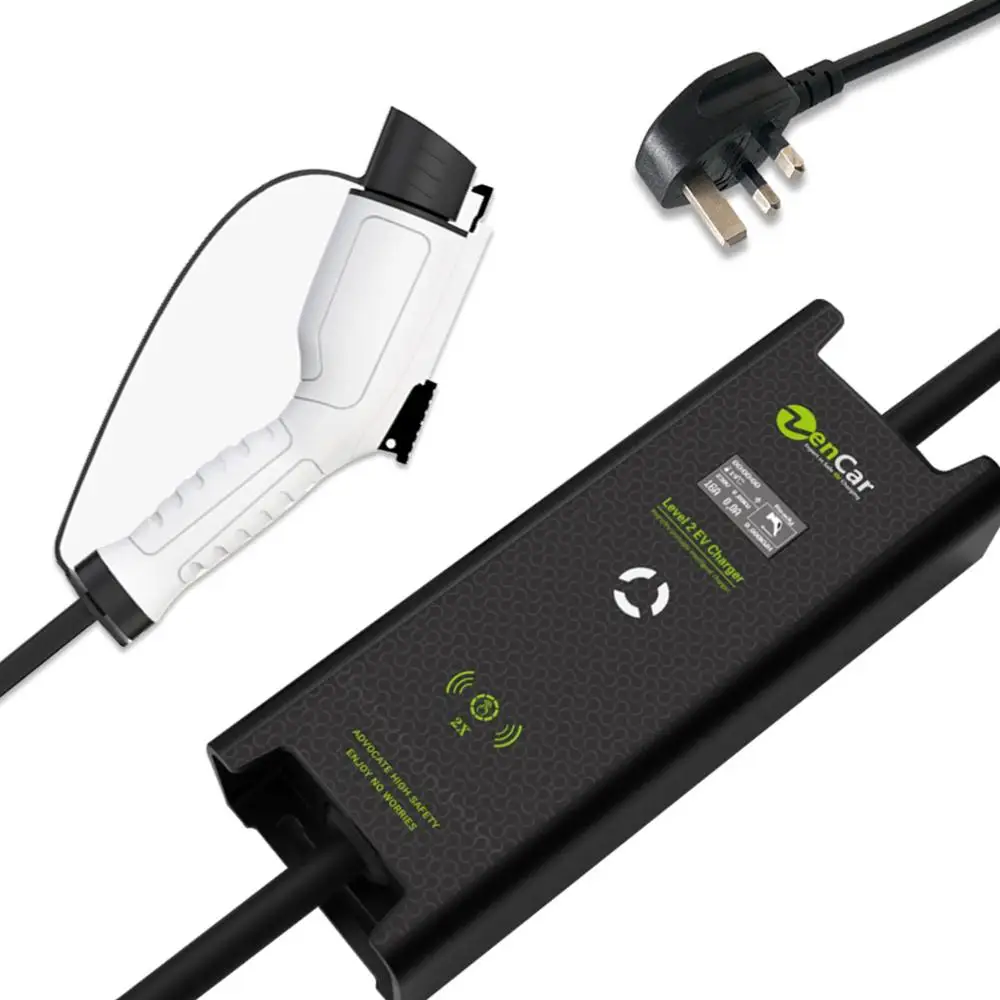 ZENCAR evse level 2 EV charger SAE J1772 TUV Type B with uk plug