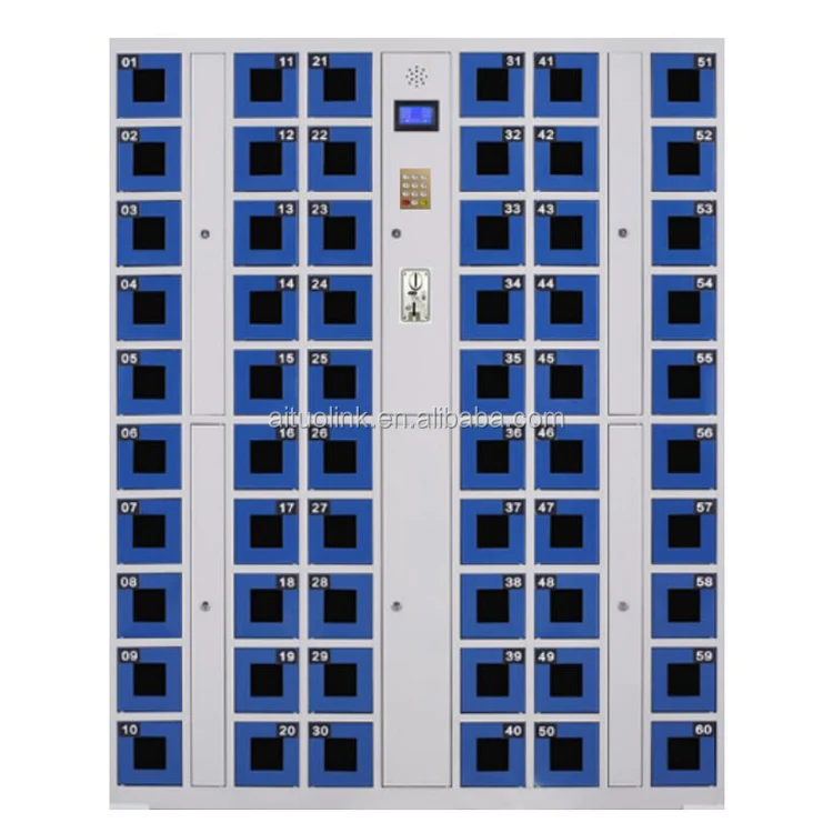 30 door Coin Operated Public Smart Phone Locker Cell Phone Charging Station Phone Charging Kiosk Lockers