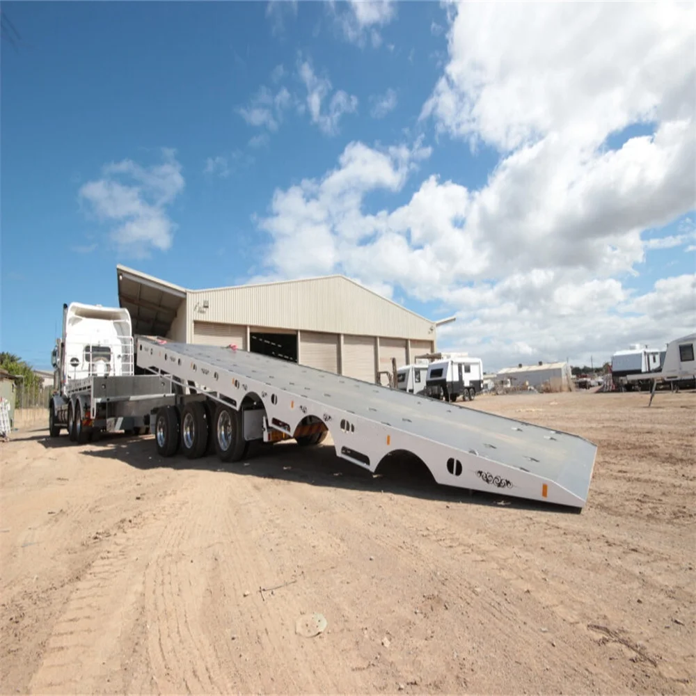BERKLEY Heavy Duty Chassis Low Bed Step Deck Trailer AU Slide Standard Lowbed Semi Trailer Hydraulic Tilting Drop Deck Trailer