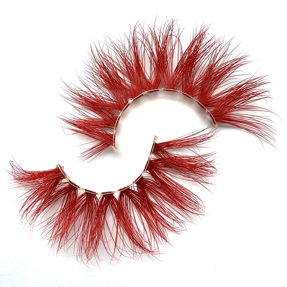 Muting Wholesale Private Label Colorful Eyelashes Box Manufacturer 3D Real Mink Lashes Color