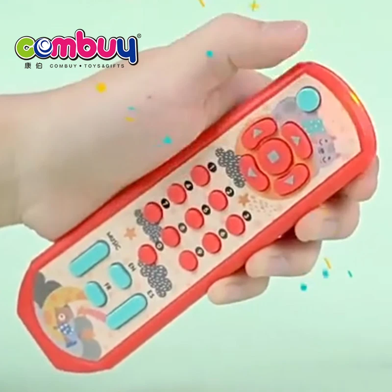 Early learning triligual switch cognititve music baby toys smart tv remote control