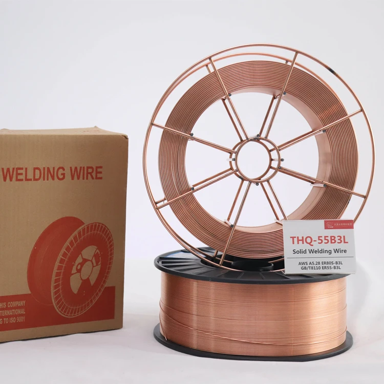 High temperature corrosion resistance gas shielded solid welding wire ER80S-B3L