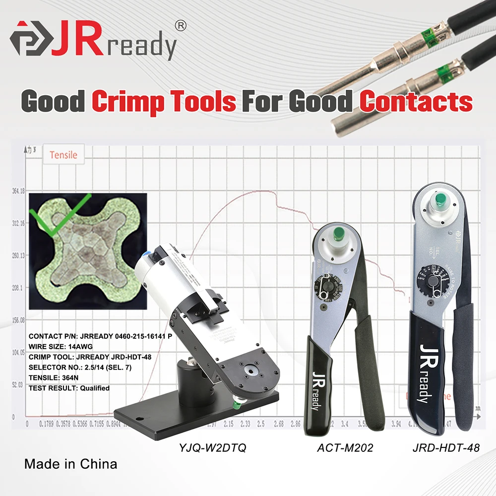 JRready ACT-M202 pin crimping tool 12-22 AWG For Size 12,16,20 pin terminal crimping tool for deutsch pin connector