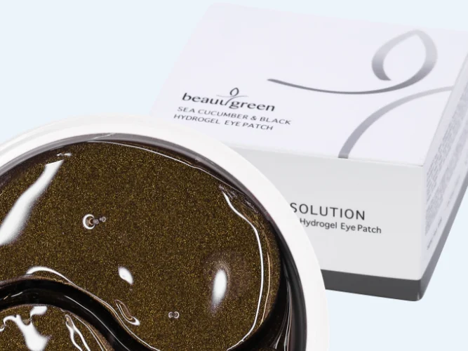 Firming and Anti-wrinkles Solution for the under eyes Sea Cucumber & Black Hydrogel Korean Eye Patch
