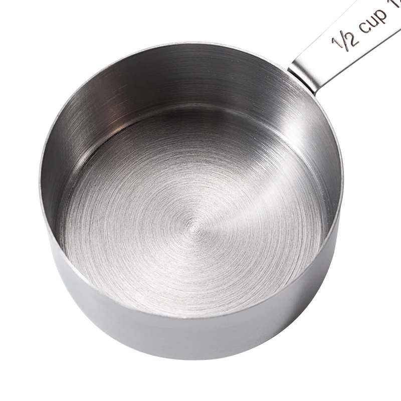 Stainless Steel Measuring Cup Set of Four Pieces Advanced Stackable Spoon Gift Dry Liquid Ingredient