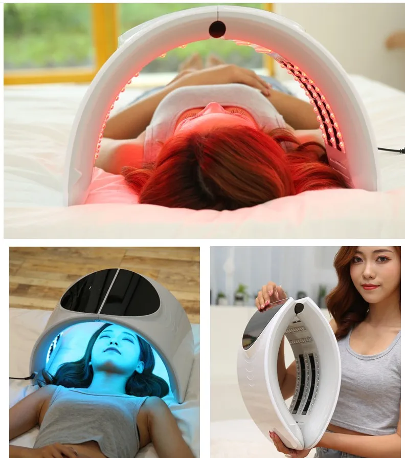 Beauty Equipment Face Light Therapy Machine Brighten Skin Care Pore Shrinking 7 Colors Silicone Led Mask