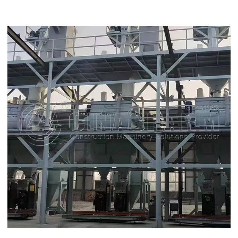High Quality Automatic Dry Mix Mortar Production Line Wall Putty Skim Coat Mixer Machine Tile Adhesive Manufacturing Plant