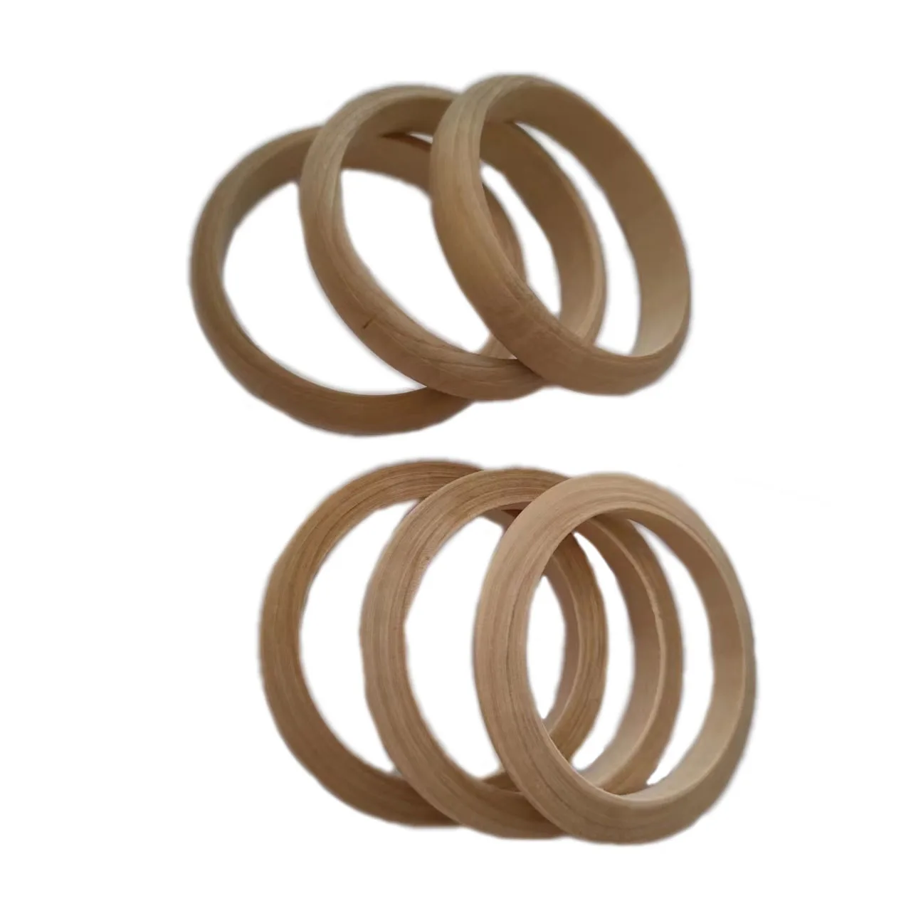 75mm Unfinished Natural Round Solid Wooden Rings Bangle Bracelets  for DIY Craft Project Making