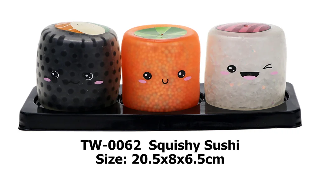 2023 tongjia wholesale imitative seafood squishy Sushi squeeze toys anti stress food squishy stress relief food squishy toy