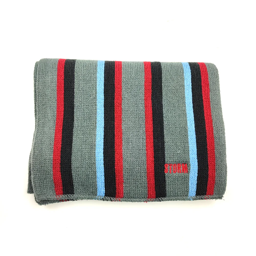 knitted scarf for women acrylic scarf winter blue plain jacquard scarves knitted embroidered