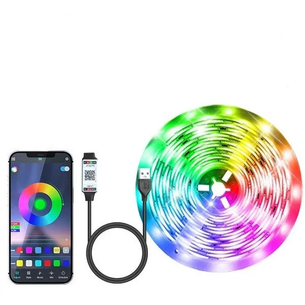 Горячая usb 5 В ИК bluetooth внутреннее украшение rgb SMD 5050 Светодиодная лента набор ПВХ лампа корпус режим управления приложением доступно 10 м 20 м 30 м