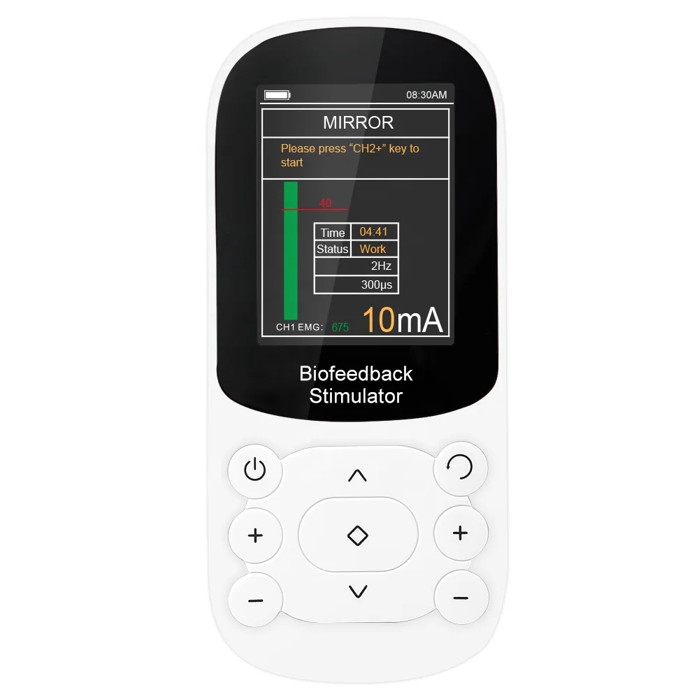 Two channel STIM stimulation electrical device with Mirror treatment technology pain relief Biofeedback stimulator