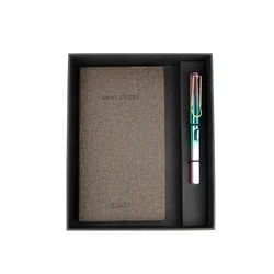 Private label premium cloth hard cover brown journal diary in gift box