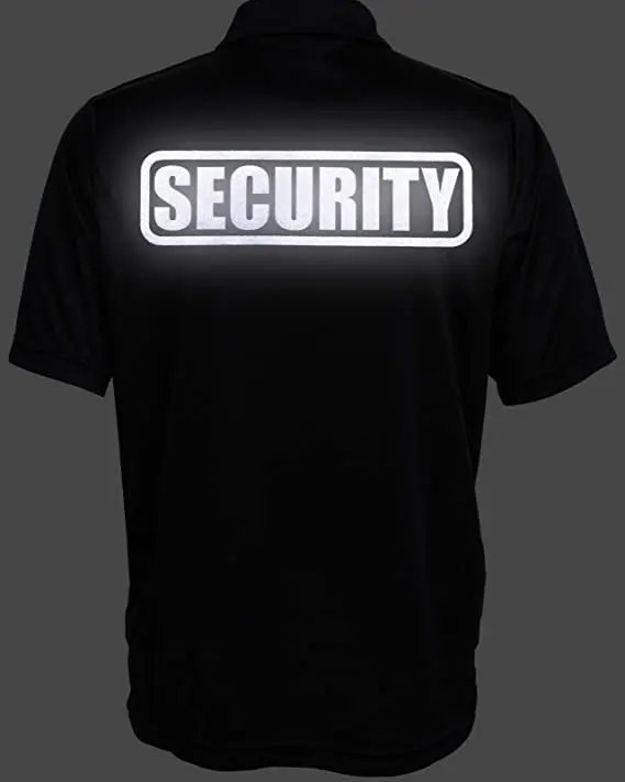 High Quality Security Officer Polo Reflective Design Polo Moisture Wicking Tactical Uniform  Shirts
