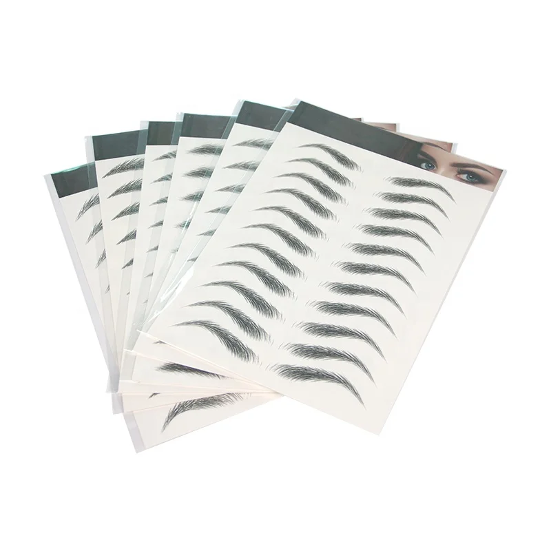 Оптовая продажа, временные водостойкие татуировки 3d 4d для бровей