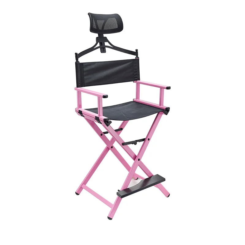 factory Professional Aluminum Folding Makeup Chair Barber chair beauty salon chair with or without headrest