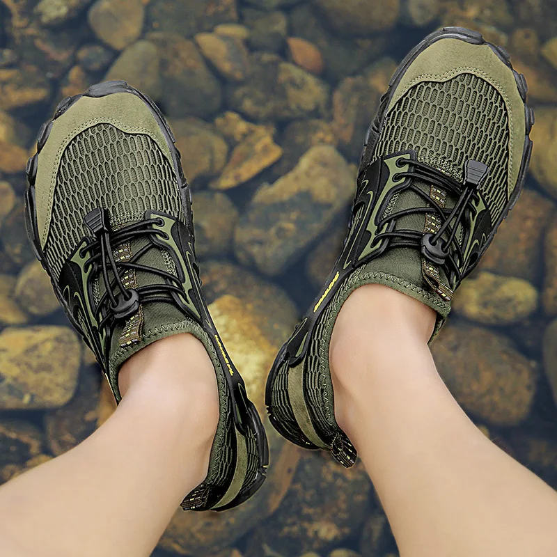 Изготовленный на заказ Высокое качество пеший Туризм быстросохнущие мужские уличные ботинки для пешего туризма