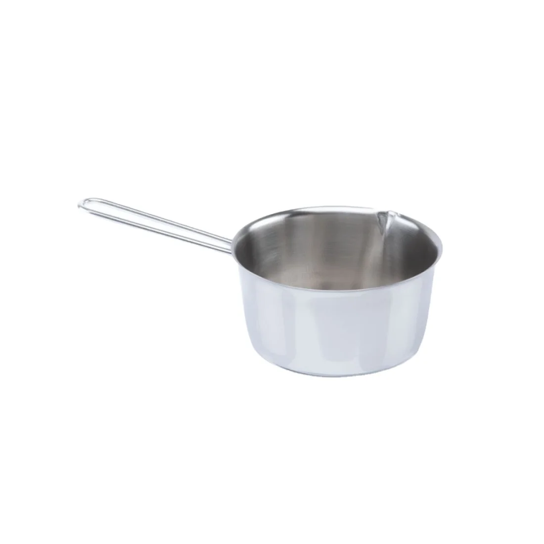 Italian-Made Classic Eco-Origin Stainless Steel Kitchen Pots Pans Set 12 cm Long Wired Handle Conical Casserole for Home Cooking