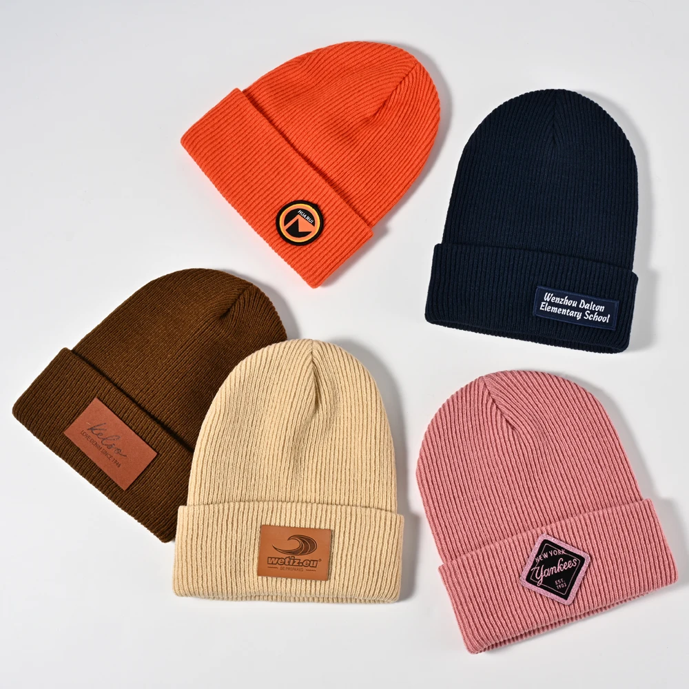 wholesale winter windproof sombreros beanies custom logo bonnet thick knitted pattern mask acrylic unisex color fashion beanie