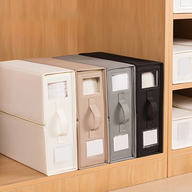 Customized Collapsible King Size Linen Fabric Bedding Bed Sheet Storage Cube Organizer For Closet