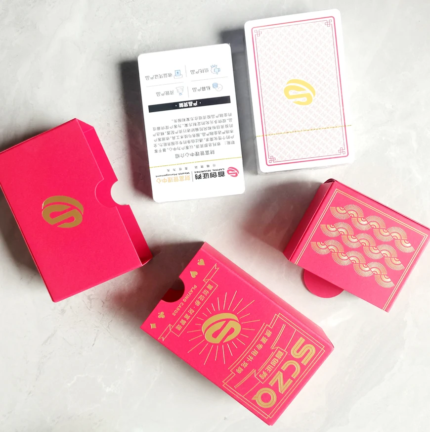 Product instruction manual printing with 350GSM Enterprise Business customized poke cards holder in cardboard gift mail box