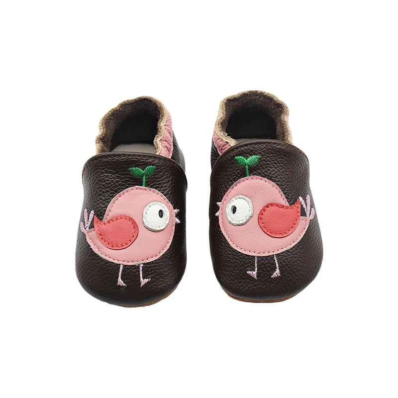 Wholesale Cartoon Animals Toddler Warm Floor Knit Non Slip Slipper Baby Rubber Sole Socks Genuine Leather Shoes (1600357096815)