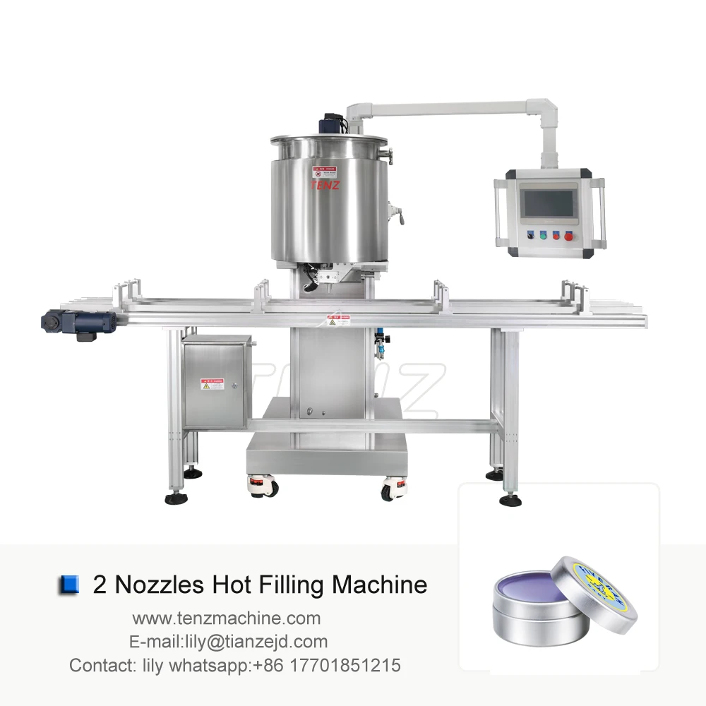 auto double nozzles piston Makeup remover  deep clean cream filling machine