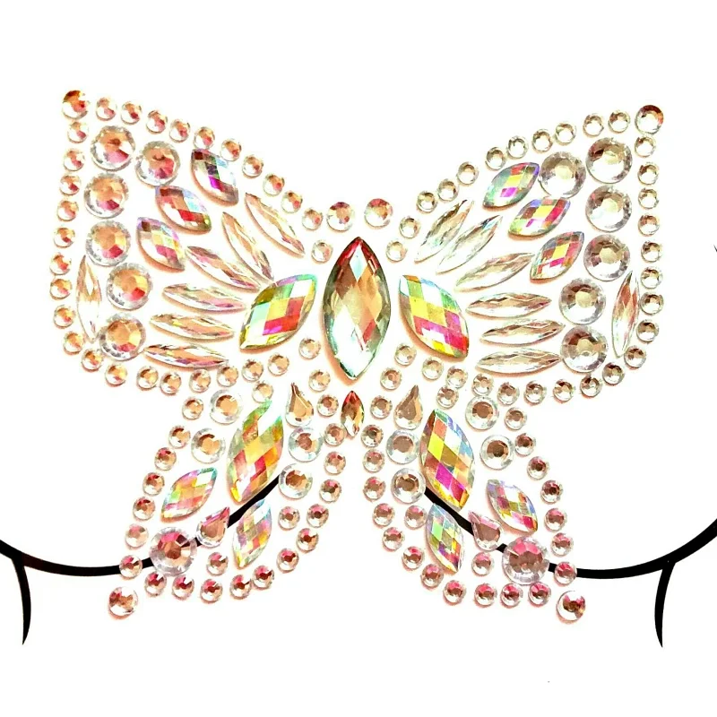 Накладки на соски с двойными пуговицами для груди сексуальные украшения Драгоценные камни тату блестящие плоские пастельные накладки на соски