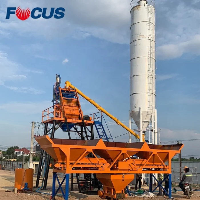 low price ready mix hzs25 concrete batching plant