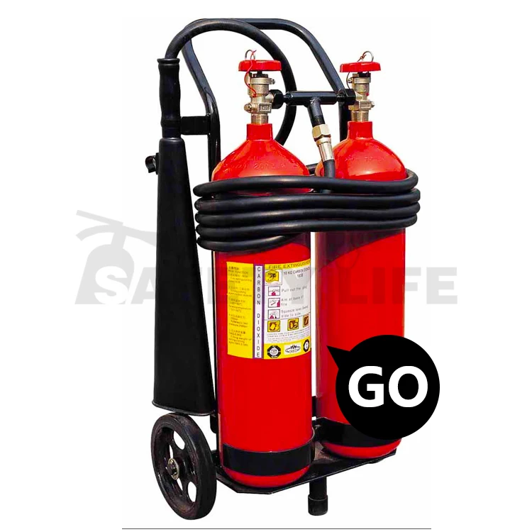 Two wheels type 12kg 20kg 25kg co2 fire extinguisher