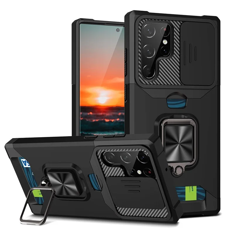 Новый дизайн для Samsung S23 Ультра чехол телефона с нажимным окошком и защитой от падения A52 автомобильный мобильного