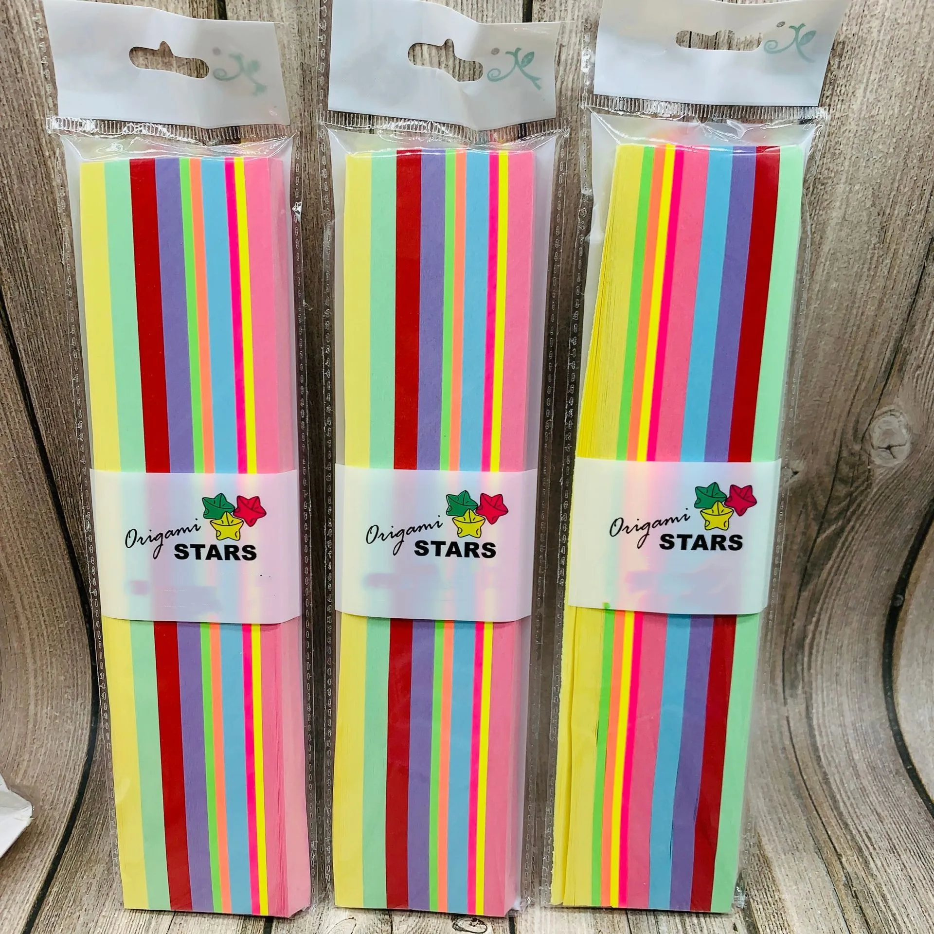 Colorful Glitter Star Strip Origami Set Children Handmade Origami DIY Gift Paper Glitter Origami